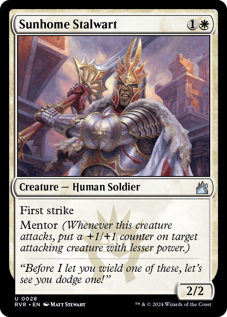 Sunhome Stalwart (RVR-028) [Ravnica Remastered] MTG Single Wizards of the Coast