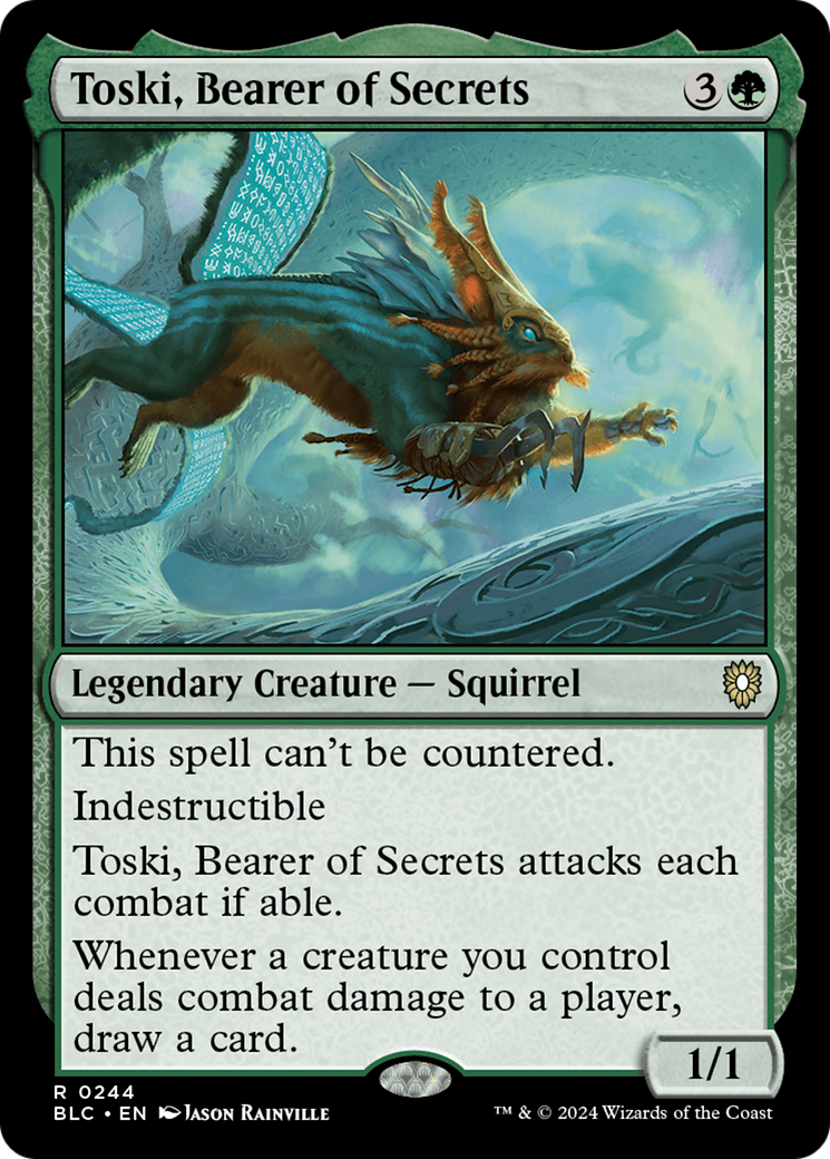 Toski, Bearer of Secrets (BLC-244) [Bloomburrow Commander] MTG Single Wizards of the Coast