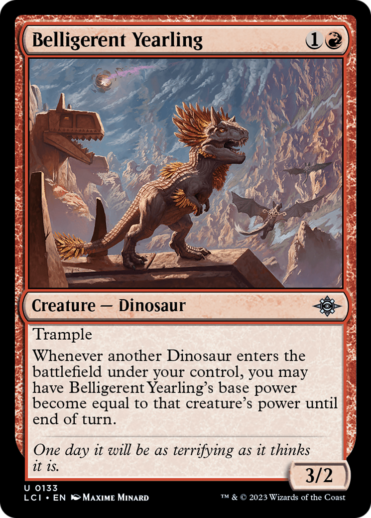 Belligerent Yearling (LCI-133) [The Lost Caverns of Ixalan] MTG Single Wizards of the Coast