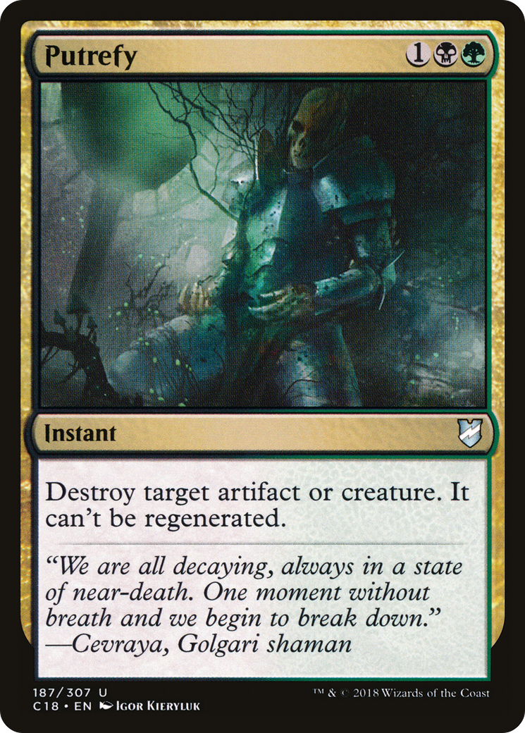Putrefy (C18-187) [Commander 2018] MTG Single Wizards of the Coast