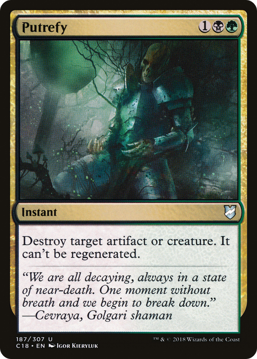 Putrefy (C18-187) [Commander 2018] MTG Single Wizards of the Coast