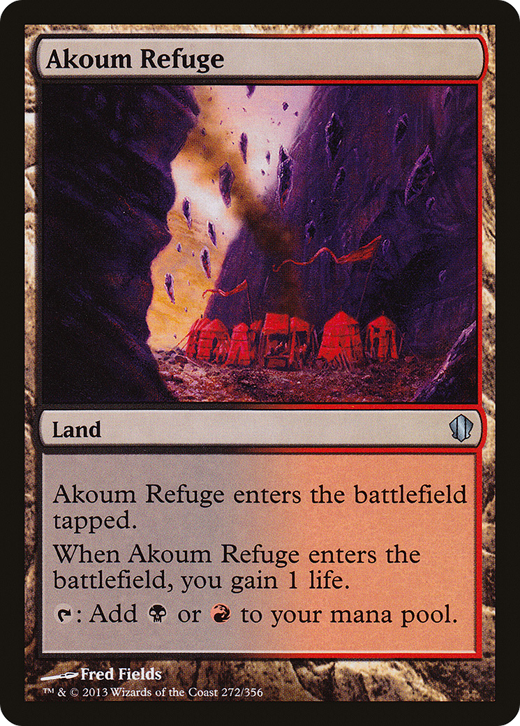 Akoum Refuge (C13-272) [Commander 2013] MTG Single Wizards of the Coast