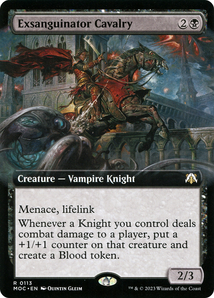 Exsanguinator Cavalry (MOC-113) [March of the Machine Commander] (Extended Art) MTG Single Wizards of the Coast