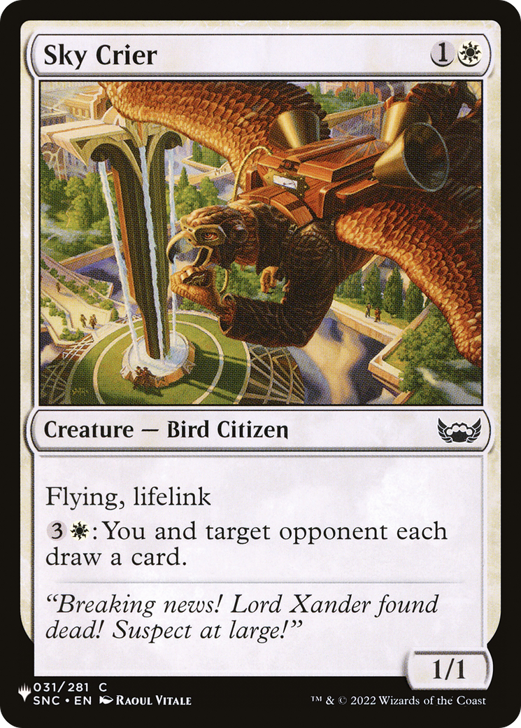 Sky Crier (LIST-SNC-31) [Mystery Booster] The List MTG Single Wizards of the Coast