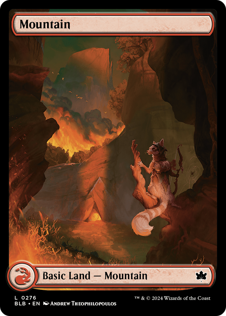 Mountain (0276) (BLB-276) [Bloomburrow] Foil MTG Single Wizards of the Coast
