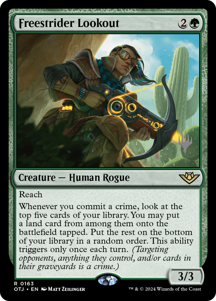 Freestrider Lookout (PPOTJ-163) [Outlaws of Thunder Junction Promos] Foil MTG Single Wizards of the Coast