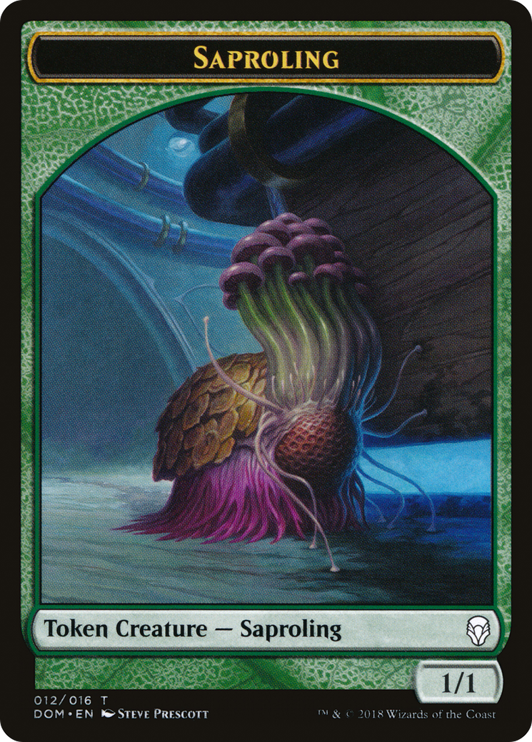 Saproling Token (012) (DOM-012) [Tokens] Dominaria Tokens MTG Single Wizards of the Coast