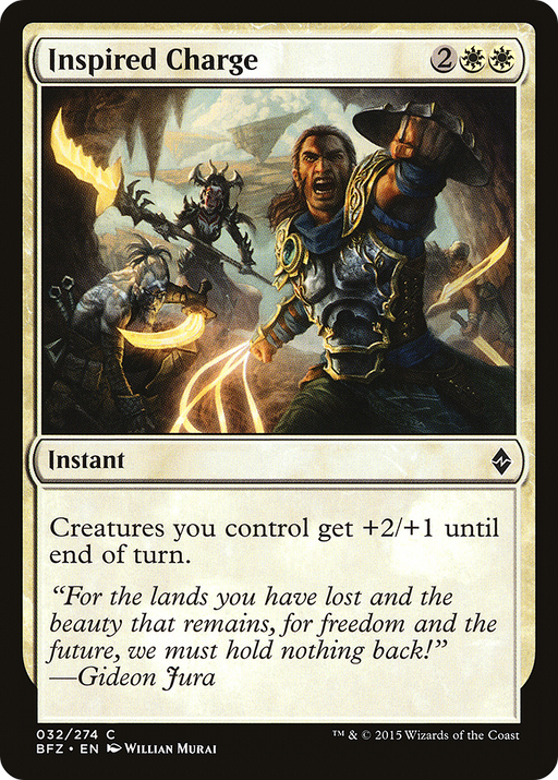 Inspired Charge (BFZ-032) [Battle for Zendikar] MTG Single Wizards of the Coast