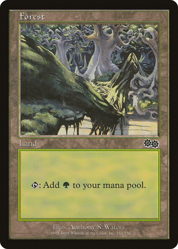 Forest (350) (USG-350) [Urza's Saga] MTG Single Wizards of the Coast