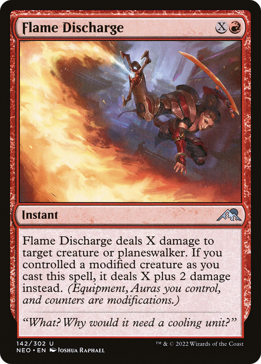 Flame Discharge (NEO-142) [Kamigawa: Neon Dynasty] MTG Single Wizards of the Coast