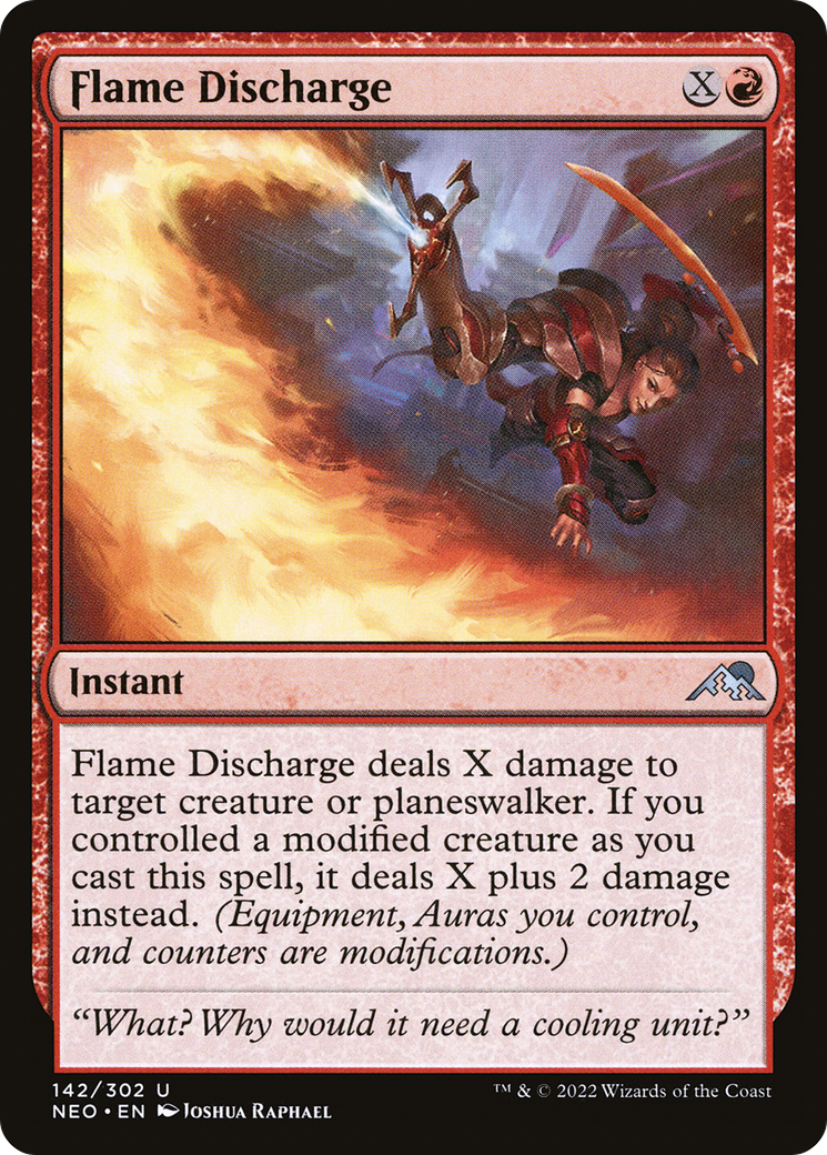 Flame Discharge (NEO-142) [Kamigawa: Neon Dynasty] Foil MTG Single Wizards of the Coast