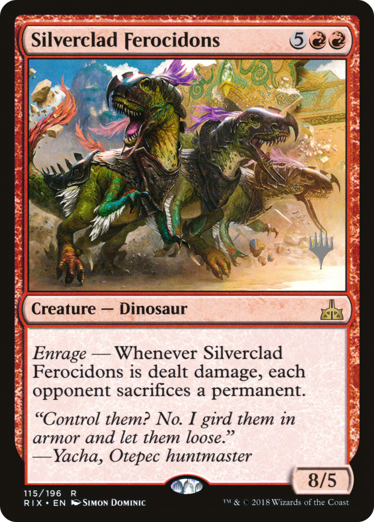 Silverclad Ferocidons (PPM20-115) [Rivals of Ixalan Promos] Foil MTG Single Wizards of the Coast