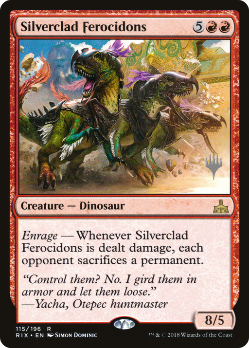 Silverclad Ferocidons (PPM20-115) [Rivals of Ixalan Promos] Foil MTG Single Wizards of the Coast