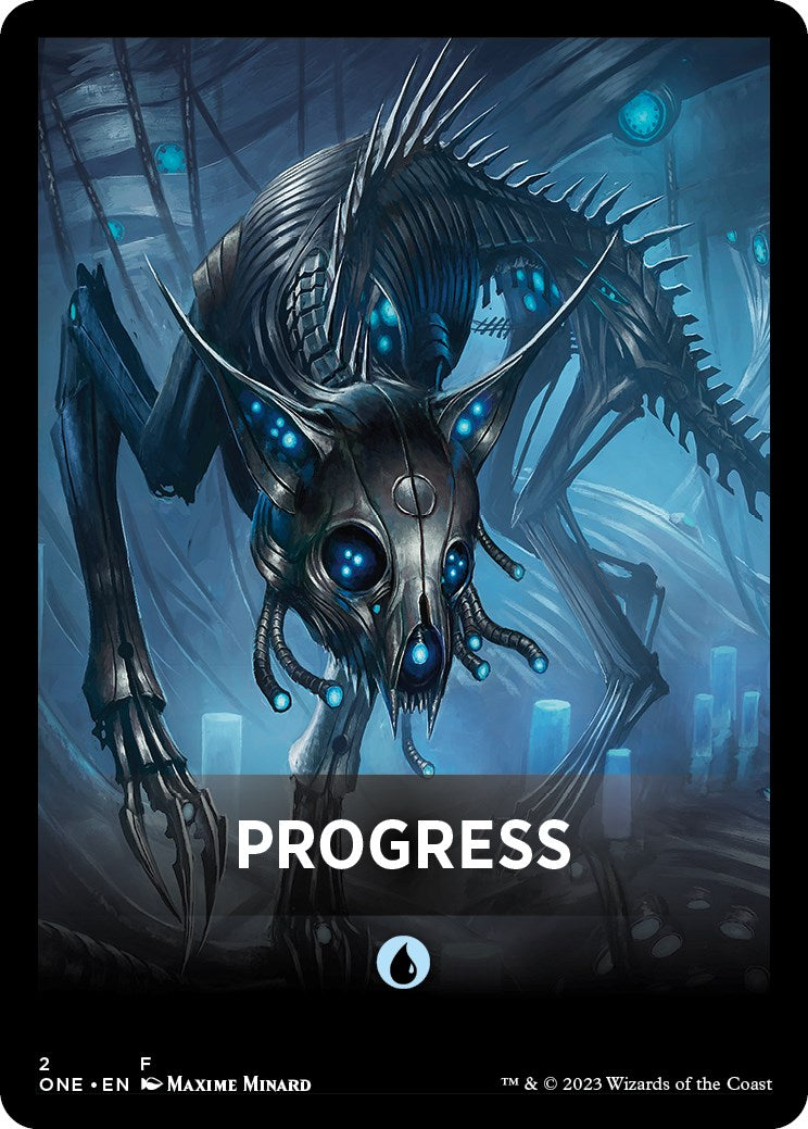 Progress Theme Card [Tokens] Phyrexia: All Will Be One Tokens MTG Single Magic: The Gathering