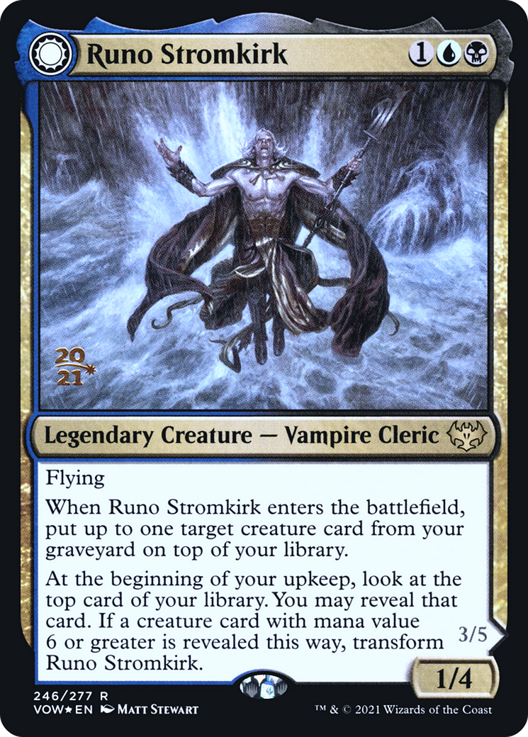 Runo Stromkirk (PRE-246) [Innistrad: Crimson Vow Promos] Foil MTG Single Wizards of the Coast