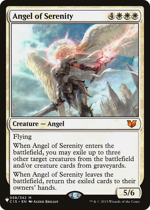 Angel of Serenity (C15) (LIST-058/342) [Mystery Booster] The List MTG Single Wizards of the Coast