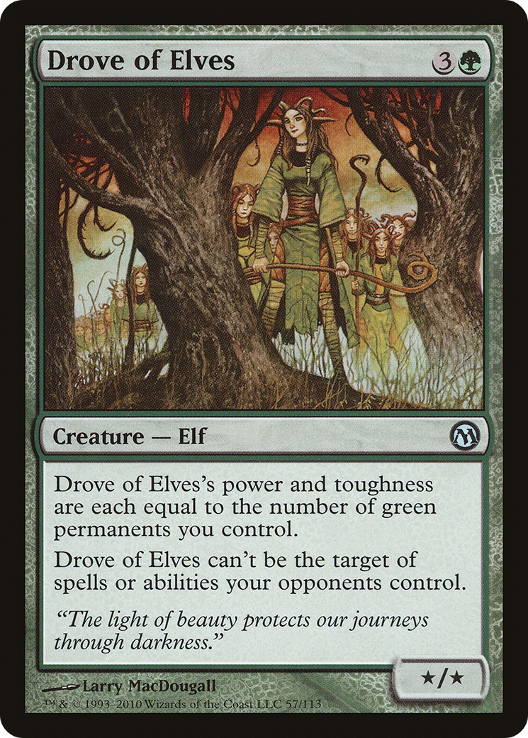 Drove of Elves (DPA-057) [Misc] Duels of the Planeswalkers MTG Single Wizards of the Coast