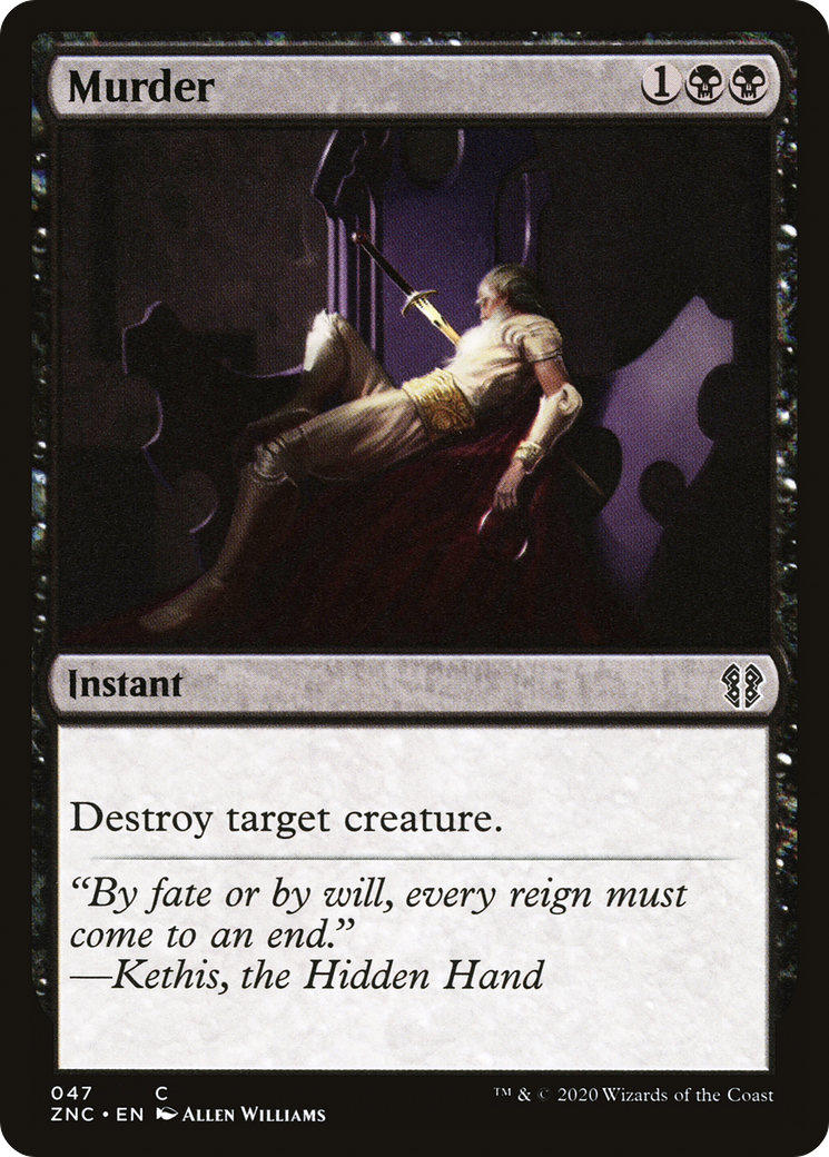 Murder (ZNC-047) [Zendikar Rising Commander] MTG Single Wizards of the Coast