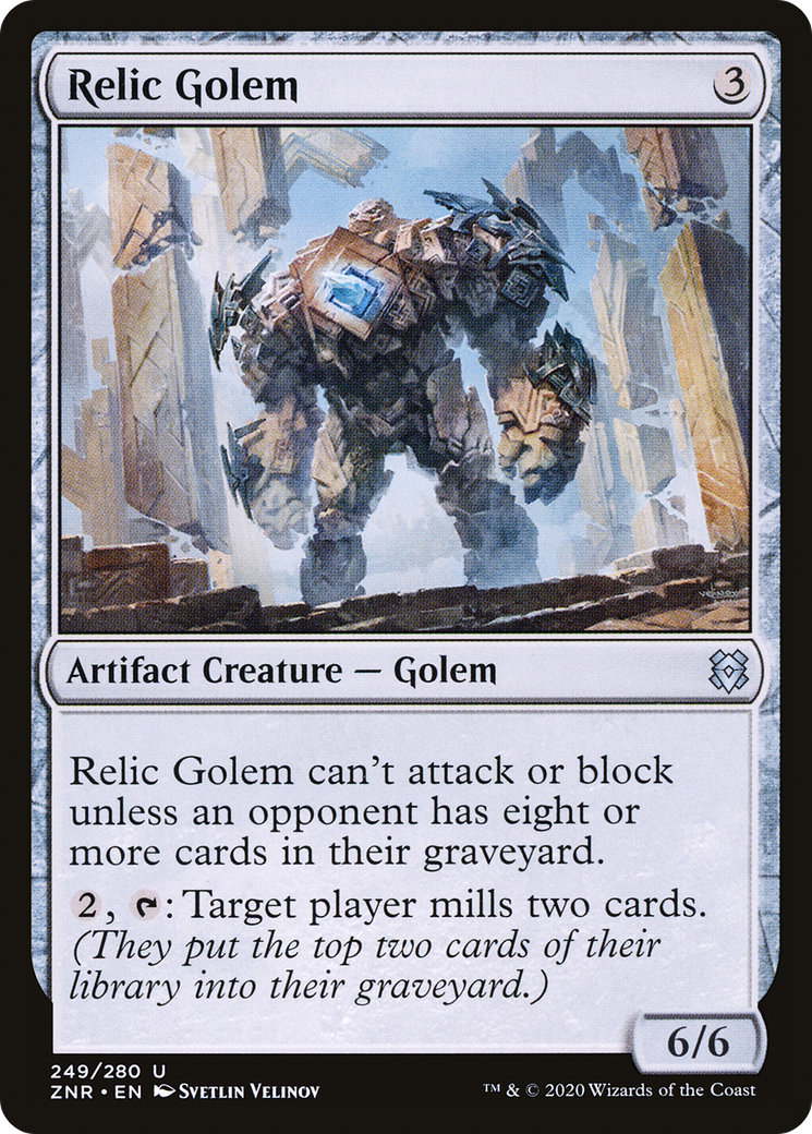 Relic Golem (ZNR-249) [Zendikar Rising] MTG Single Wizards of the Coast