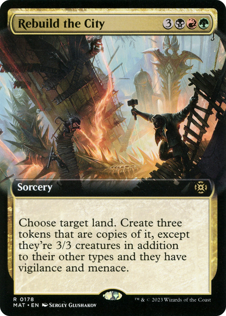Rebuild the City (MAT-178) [March of the Machine: The Aftermath] (Extended Art) MTG Single Wizards of the Coast