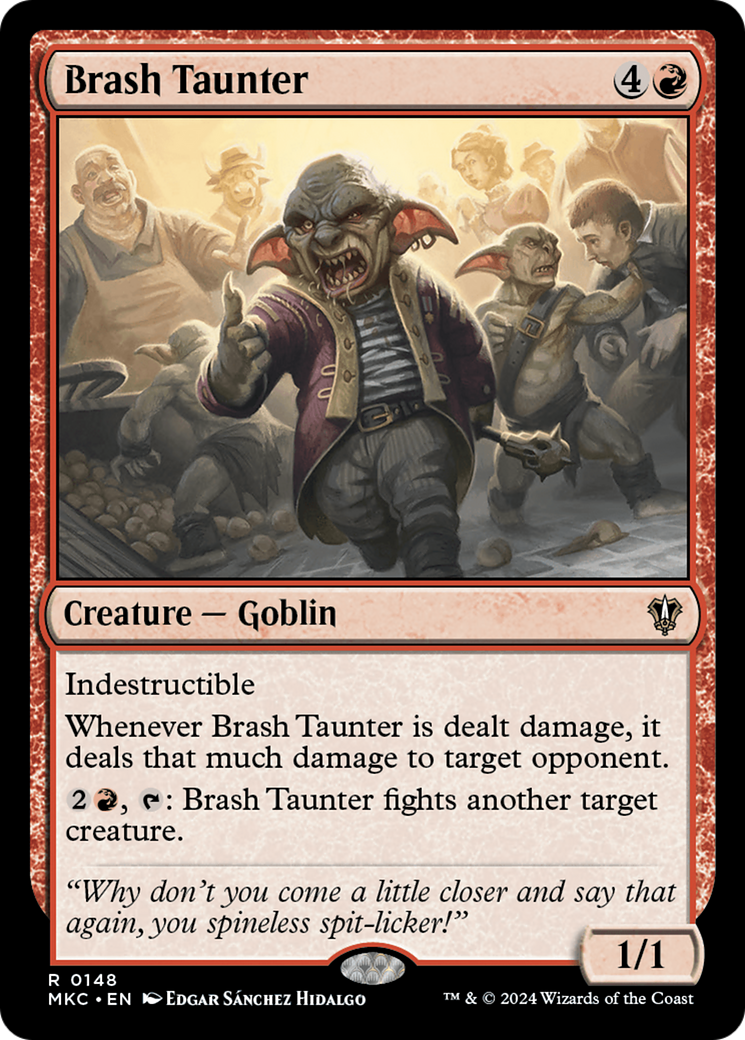 Brash Taunter (MKC-148) [Murders at Karlov Manor Commander] MTG Single Wizards of the Coast