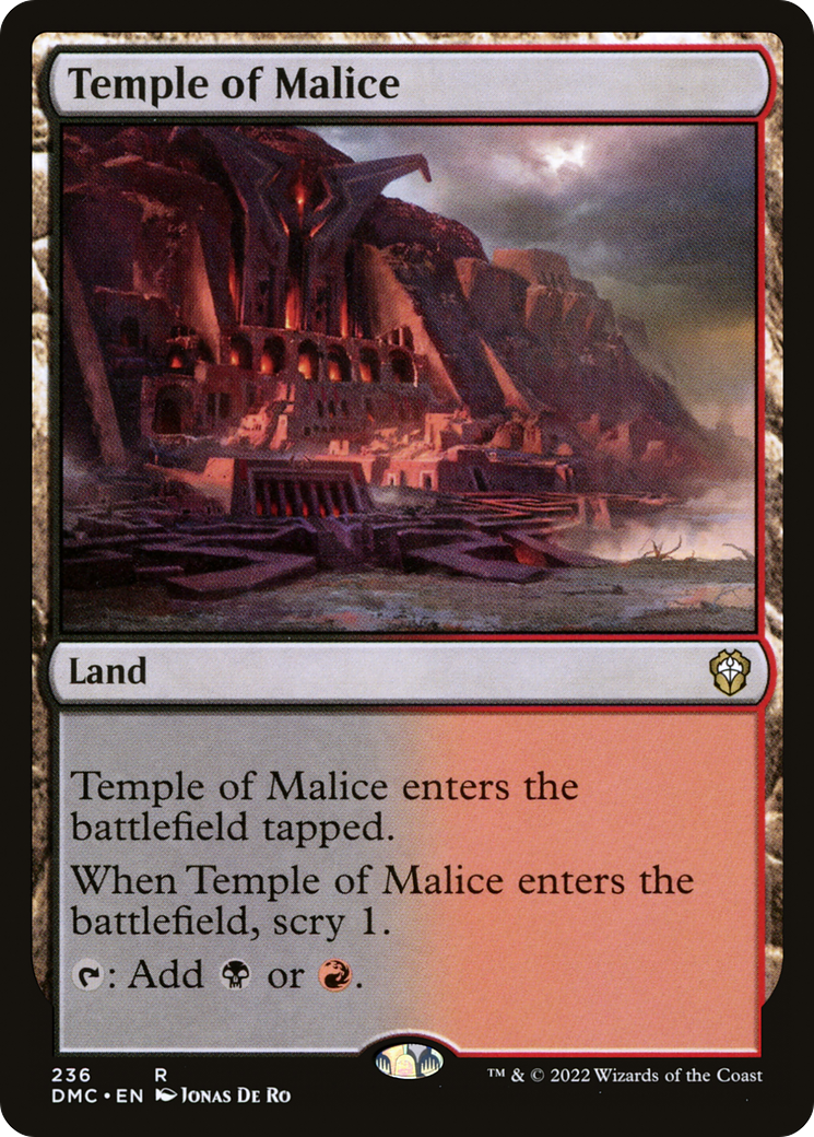 Temple of Malice (DMC-236) [Dominaria United Commander] MTG Single Wizards of the Coast
