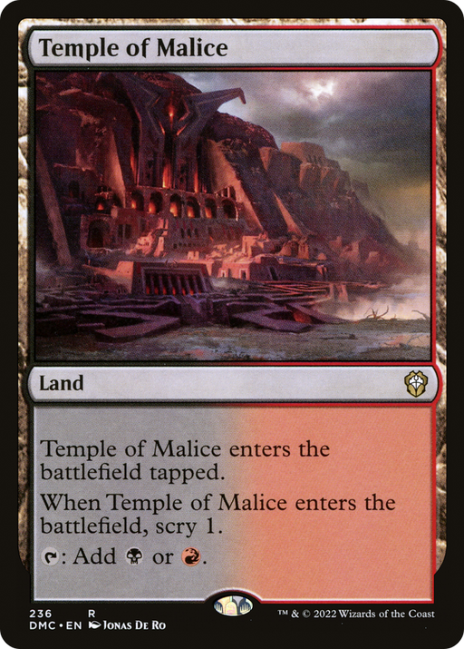 Temple of Malice (DMC-236) [Dominaria United Commander] MTG Single Wizards of the Coast