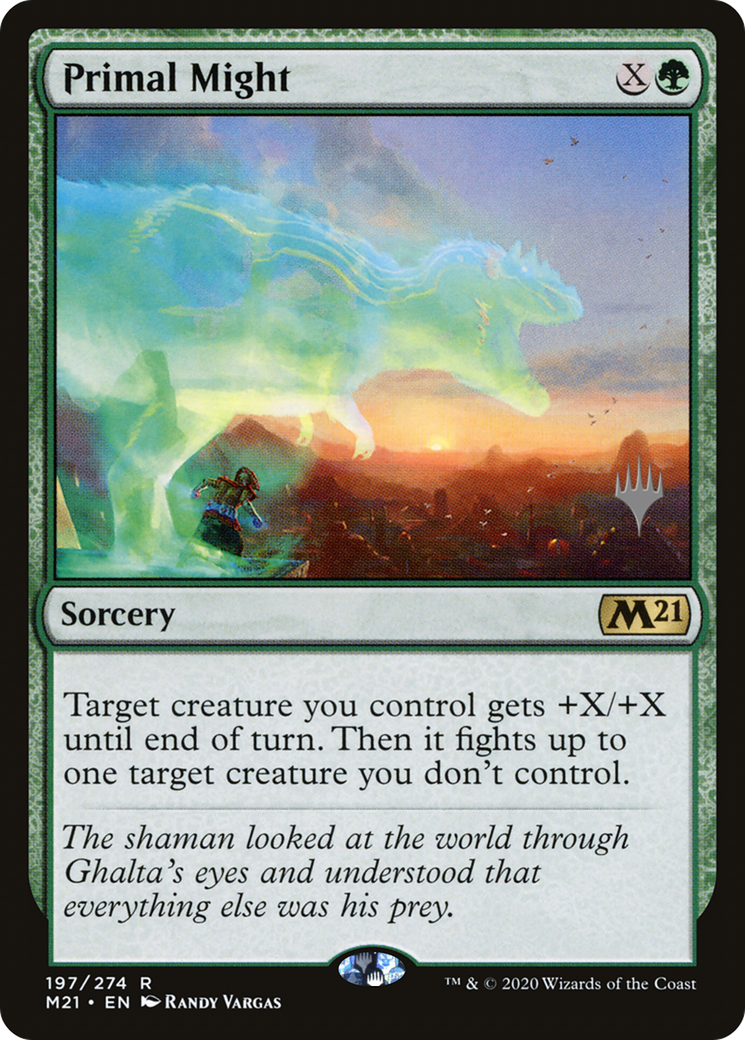 Primal Might (PPM21-197P) [Core Set 2021 Promos] MTG Single Wizards of the Coast