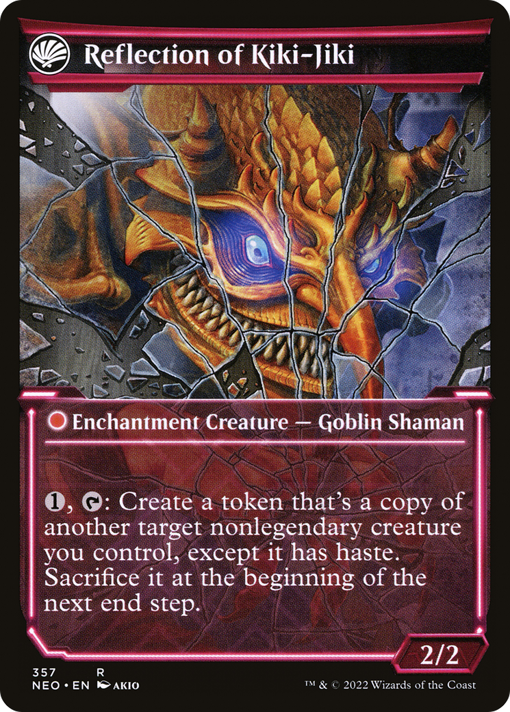 Fable of the Mirror-Breaker // Reflection of Kiki-Jiki (NEO-357) [Kamigawa: Neon Dynasty] (Showcase) Foil MTG Single Wizards of the Coast