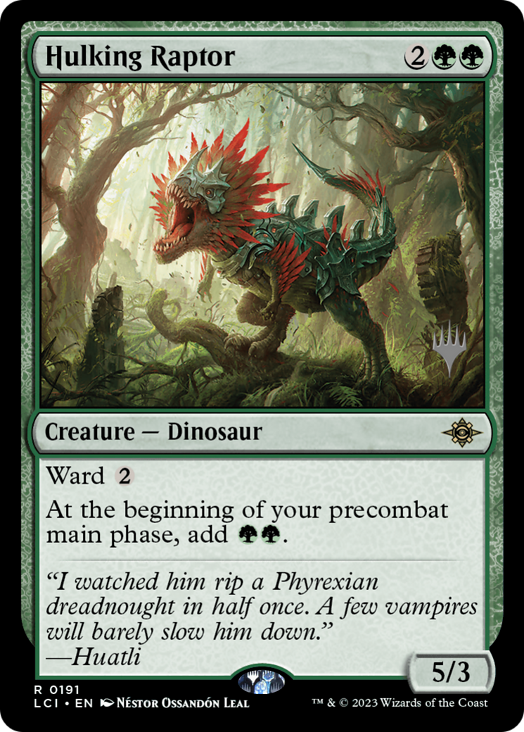 Hulking Raptor (PPLCI-191) [The Lost Caverns of Ixalan Promos] MTG Single Wizards of the Coast