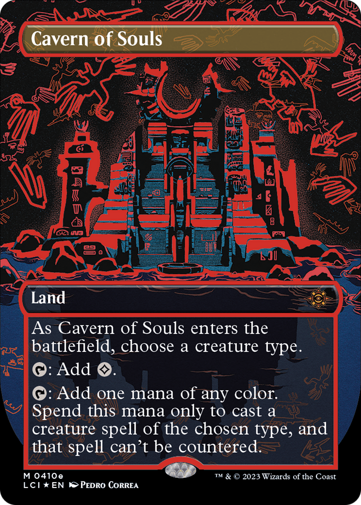 Cavern of Souls (0410e) (LCI-410E) [The Lost Caverns of Ixalan] (Borderless) Foil MTG Single Wizards of the Coast
