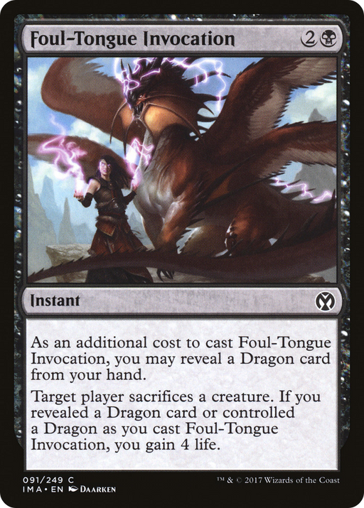 Foul-Tongue Invocation (IMA-091) [Iconic Masters] MTG Single Wizards of the Coast