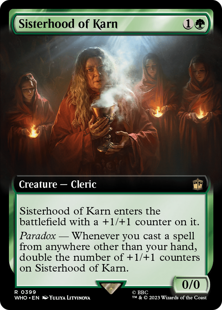 Sisterhood of Karn (WHO-399) [Doctor Who] (Extended Art) Foil MTG Single Wizards of the Coast