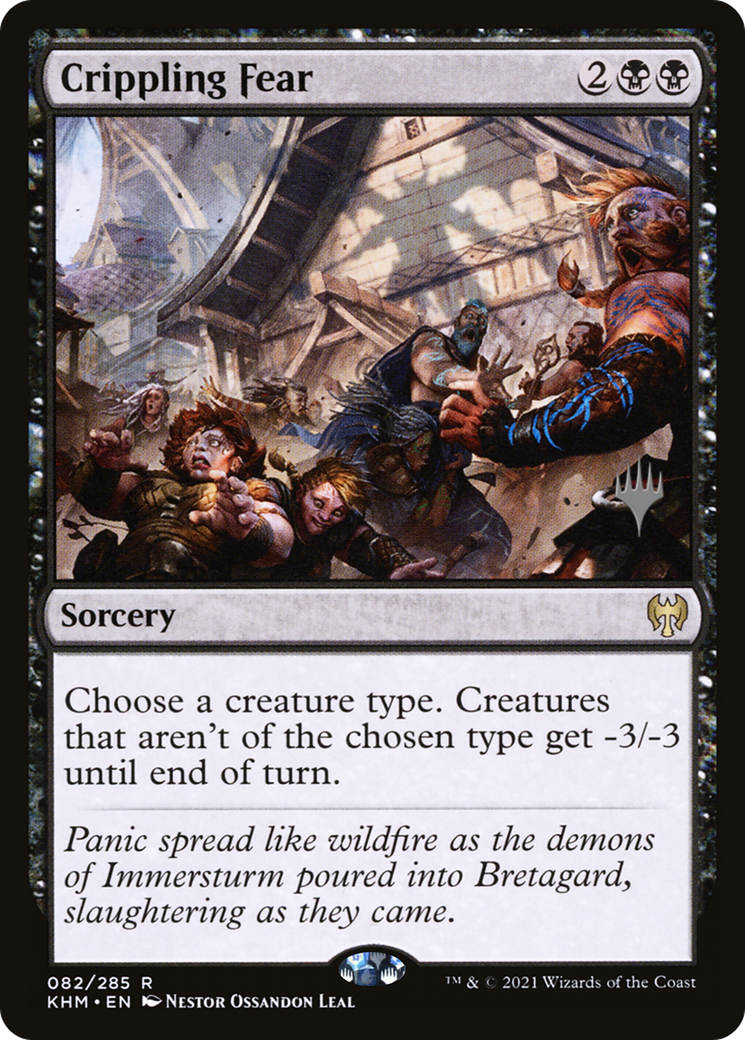 Crippling Fear (PPKHM-082) [Kaldheim Promos] Foil MTG Single Wizards of the Coast
