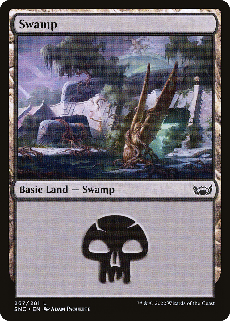 Swamp (267) (SNC-267) [Streets of New Capenna] MTG Single Wizards of the Coast