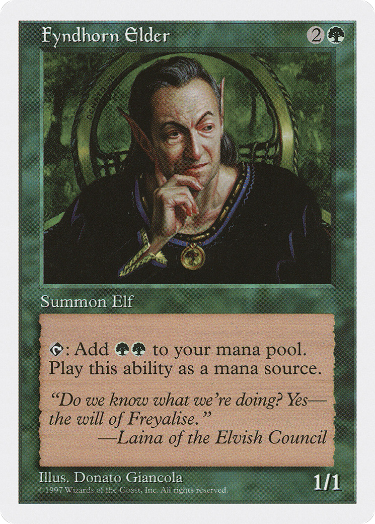Fyndhorn Elder (5ED-) [Fifth Edition] MTG Single Wizards of the Coast