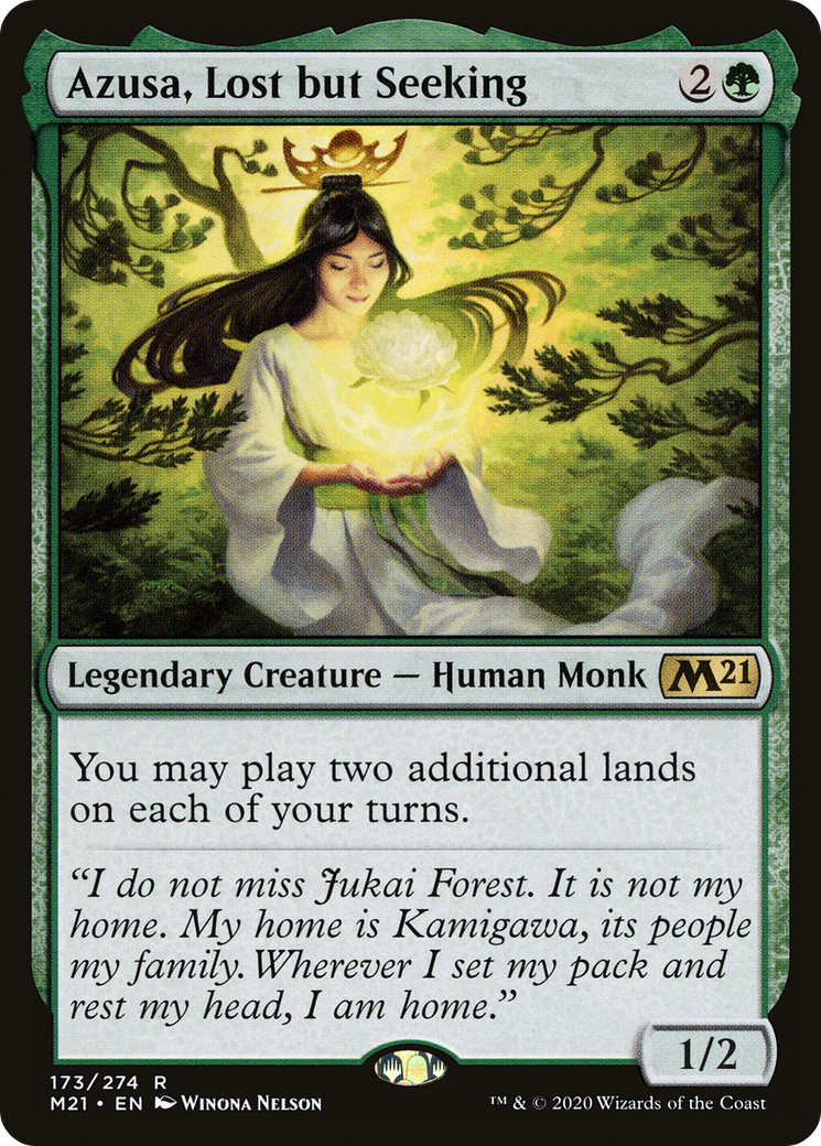 Azusa, Lost but Seeking (M21-173) [Core Set 2021] Foil MTG Single Wizards of the Coast