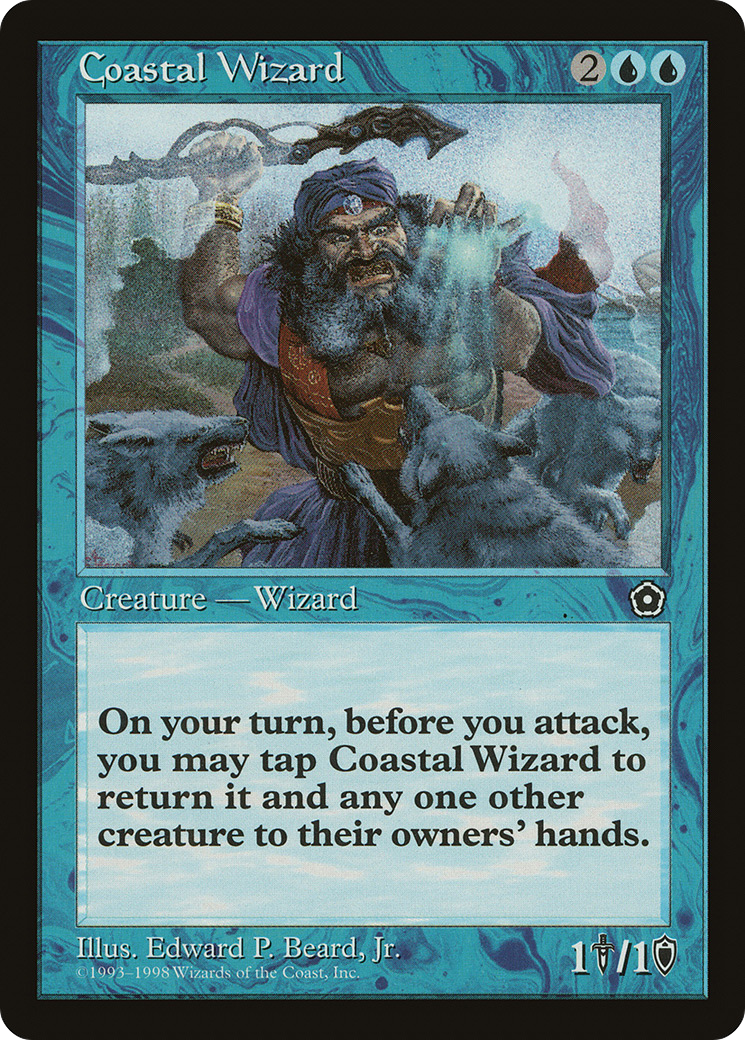 Coastal Wizard [Portal Second Age] MTG Single Magic: The Gathering   