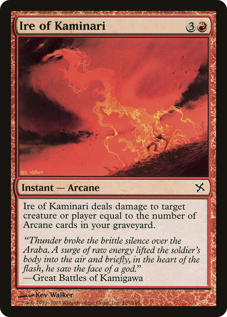 Ire of Kaminari [Betrayers of Kamigawa] MTG Single Magic: The Gathering