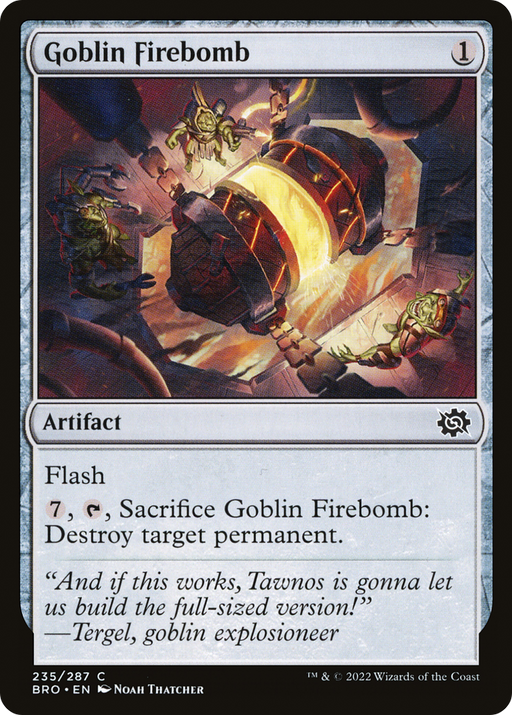 Goblin Firebomb (BRO-235) [The Brothers' War] MTG Single Wizards of the Coast