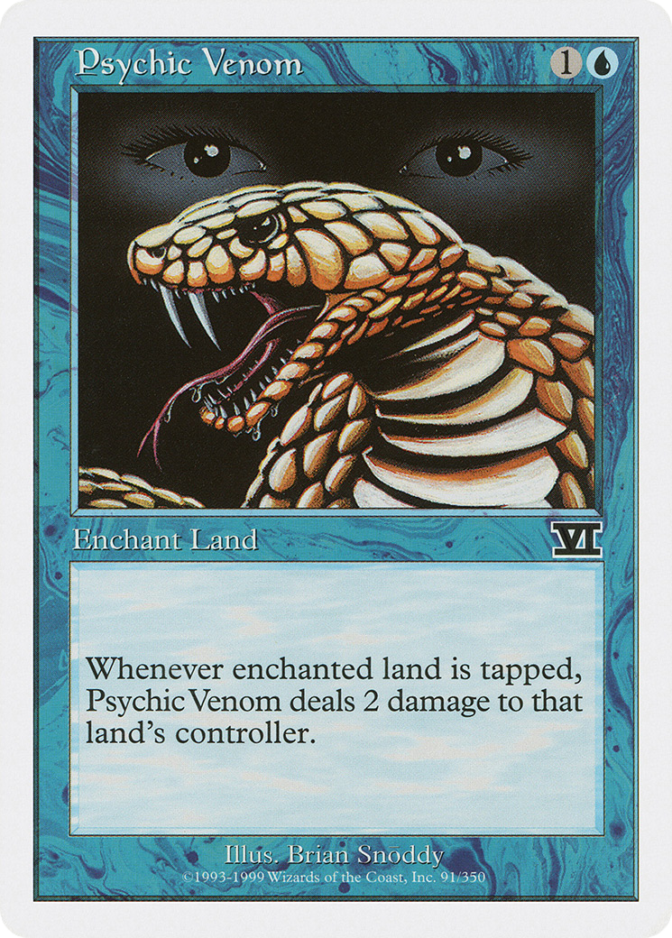 Psychic Venom (6ED-091) [Classic Sixth Edition] MTG Single Wizards of the Coast