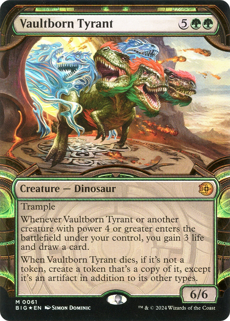 Vaultborn Tyrant (Raised Foil) (BIG-061) [The Big Score] (Showcase) Foil MTG Single Wizards of the Coast