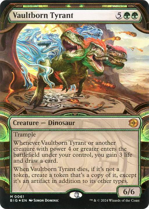 Vaultborn Tyrant (Raised Foil) (BIG-061) [The Big Score] (Showcase) Foil MTG Single Wizards of the Coast