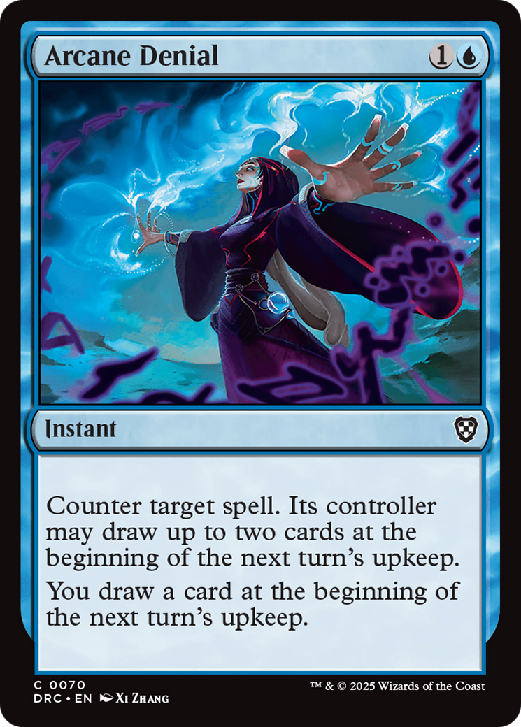 Arcane Denial (DRC-070) [Aetherdrift Commander] MTG Single Wizards of the Coast
