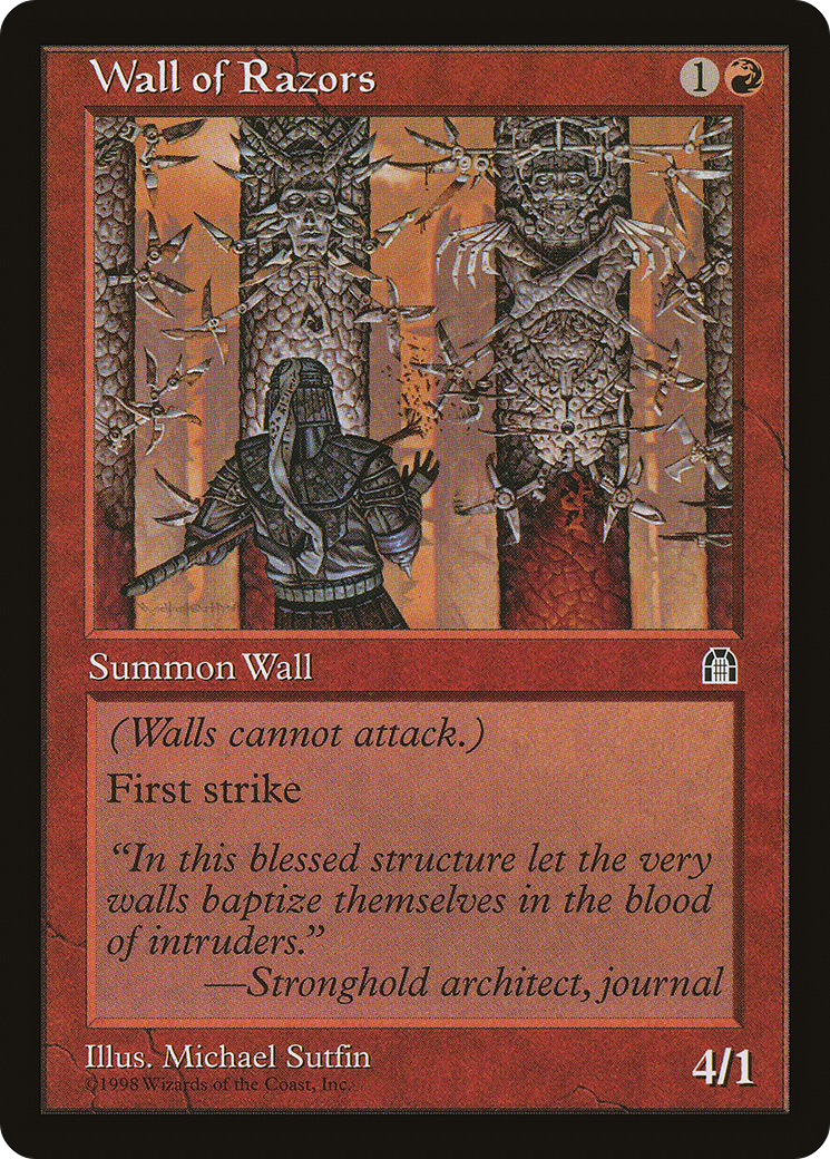 Wall of Razors (STH-100) [Stronghold] MTG Single Wizards of the Coast