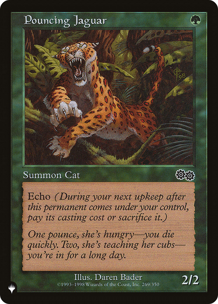 Pouncing Jaguar (LIST-USG-269) [The List] MTG Single Magic: The Gathering