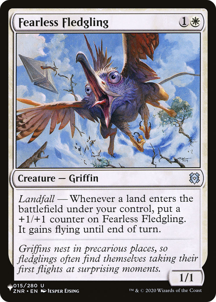 Fearless Fledgling (LIST-ZNR-15) [Mystery Booster] The List MTG Single Wizards of the Coast