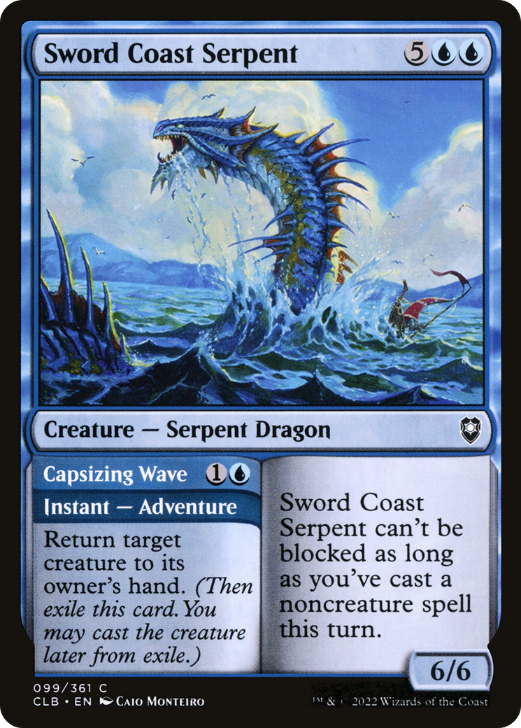 Sword Coast Serpent (CLB-099) [Commander Legends: Battle for Baldur's Gate] Foil MTG Single Wizards of the Coast