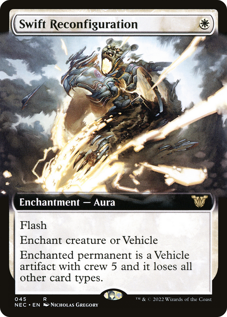 Swift Reconfiguration (NEC-045) [Neon Dynasty Commander] (Extended Art) MTG Single Wizards of the Coast