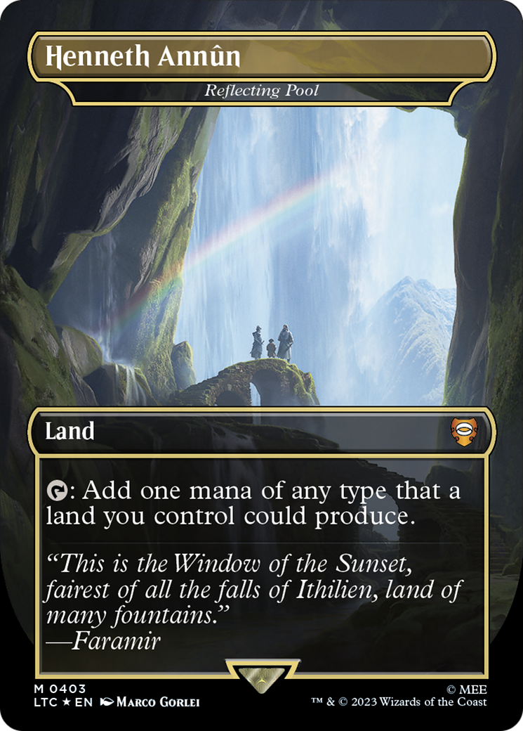 Henneth Annun - Reflecting Pool (Surge Foil) (LTC-403) [Tales of Middle-earth Commander] (Borderless) Foil MTG Single Wizards of the Coast